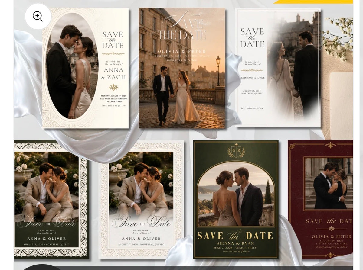 Personalized Save the Date Photo Magnets | Custom Wedding Magnets